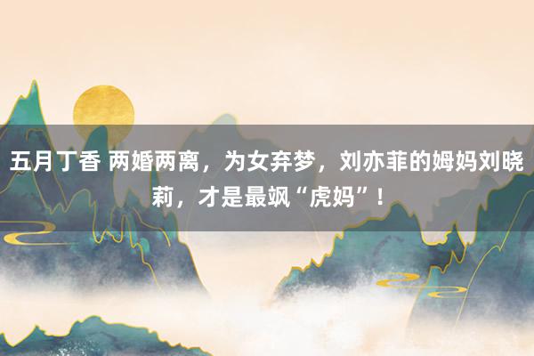 五月丁香 两婚两离，为女弃梦，刘亦菲的姆妈刘晓莉，才是最飒“虎妈”！