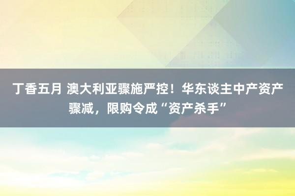 丁香五月 澳大利亚骤施严控！华东谈主中产资产骤减，限购令成“资产杀手”