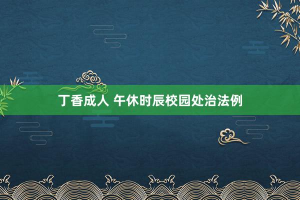 丁香成人 午休时辰校园处治法例